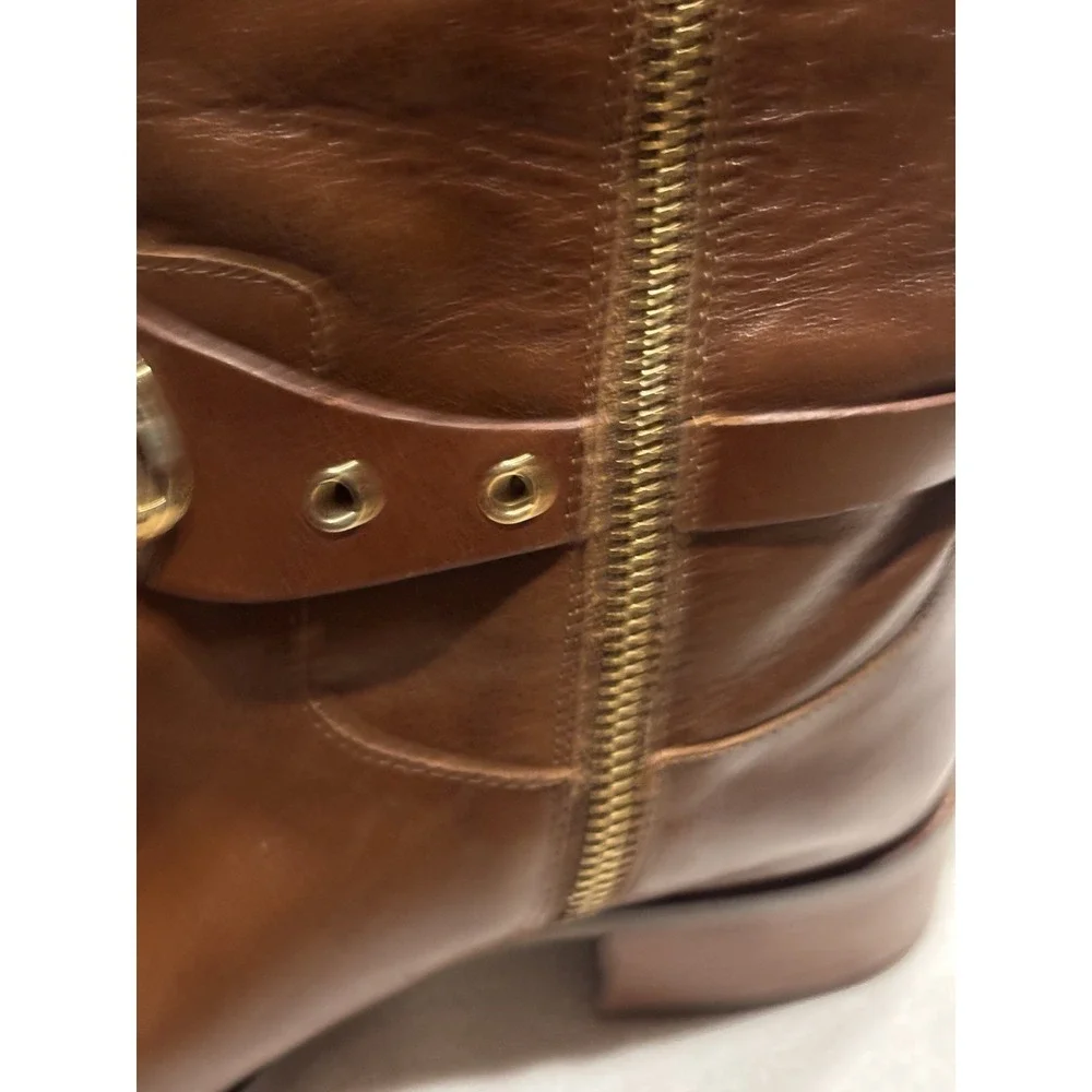 Michael Kors  Heather Women's Brown Leather Knee Riding Boots 16